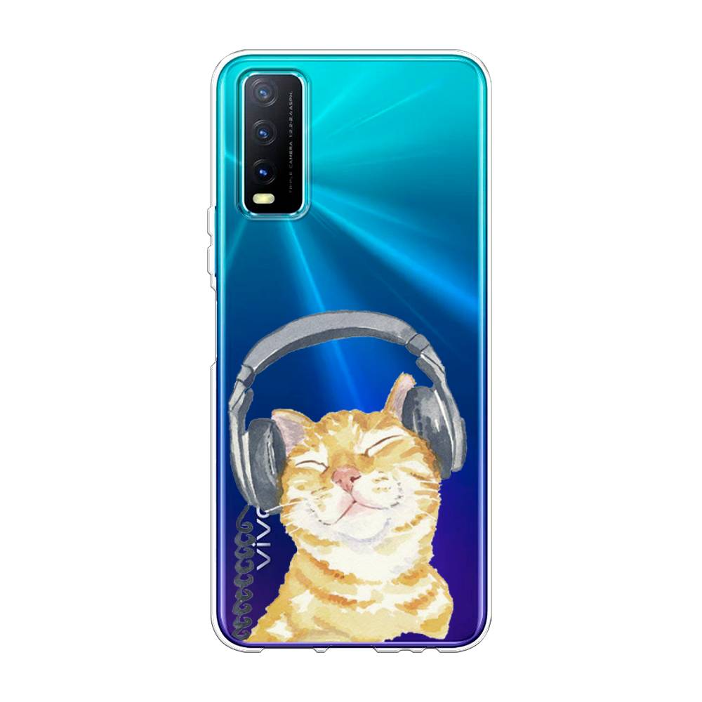 

Силиконовый чехол "Кот меломан" на Vivo Y20, Кот меломан