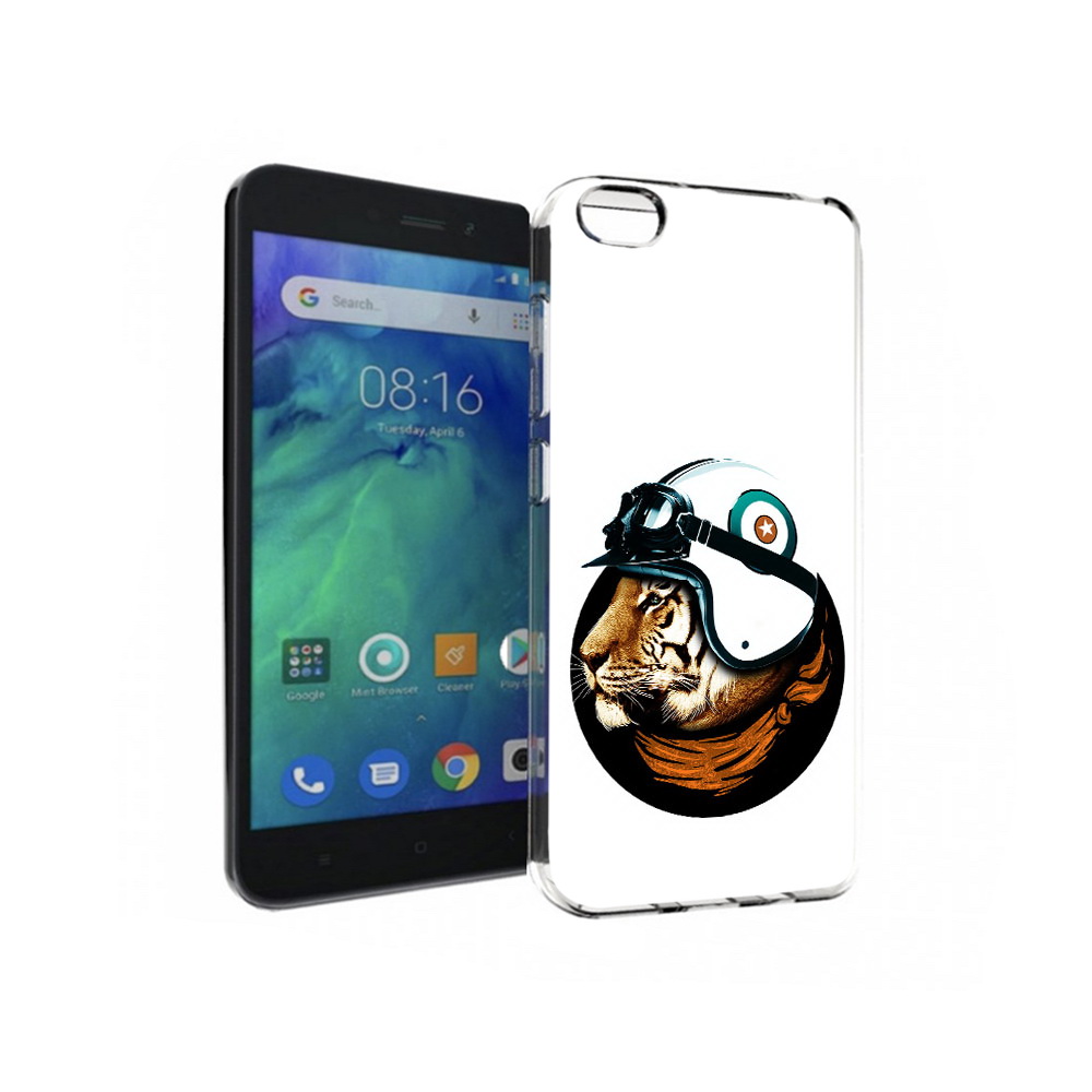 Чехол MyPads Tocco для Xiaomi Redmi Go Тигр в шлеме