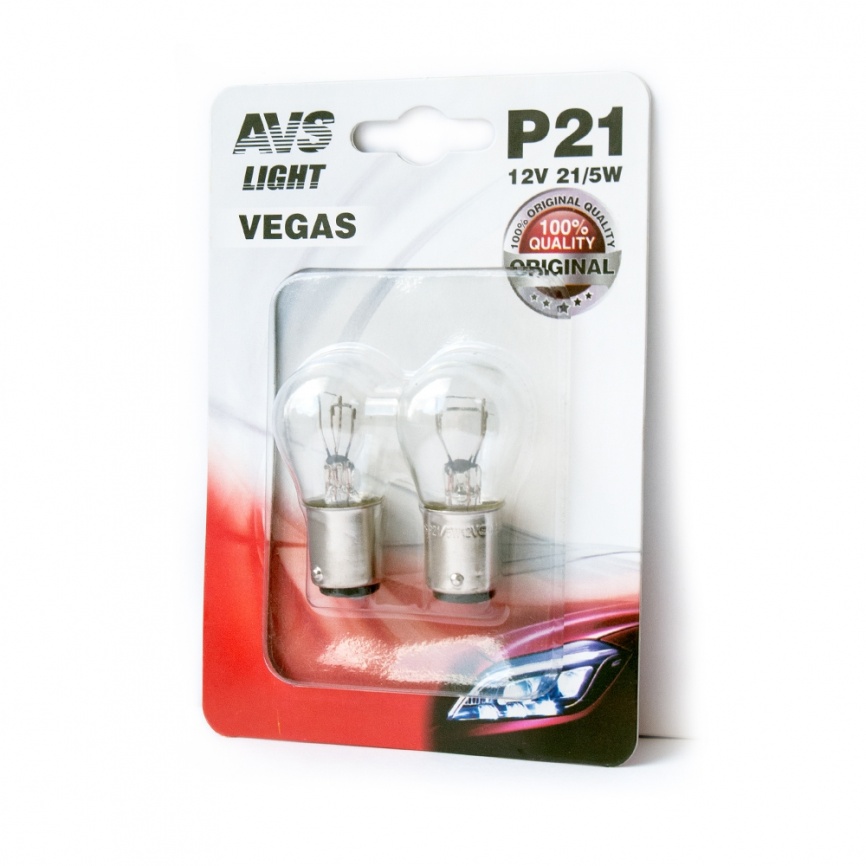 

Лампа AVS Vegas в блистере 12V. P21/5W (BAY15D) (2 шт.)
