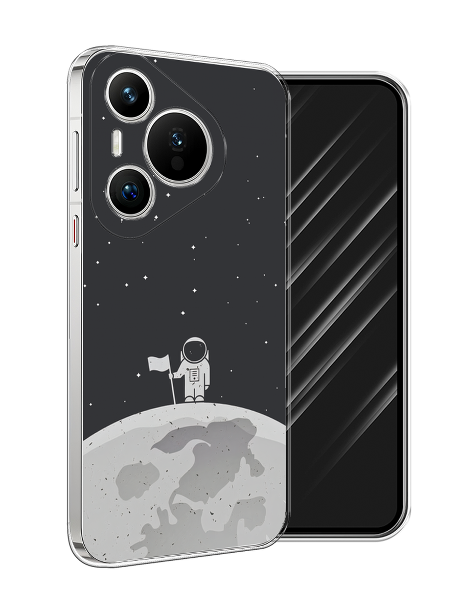 

Чехол Awog на Huawei Pura 70 "Первый на Луне", Черный, 6124050-1