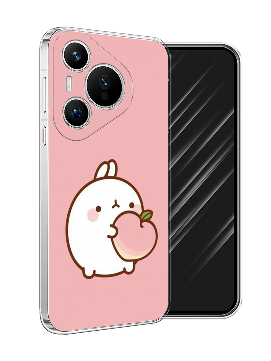 

Чехол Awog на Huawei Pura 70 "Кролик с персиком", Розовый;бежевый, 6124050-1