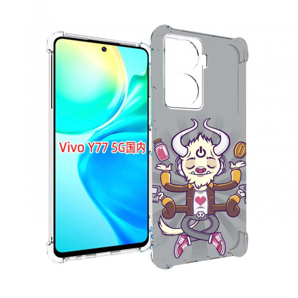 

Чехол MyPads рогатый любитель поиграть для Vivo Y77 5G, Прозрачный, Tocco