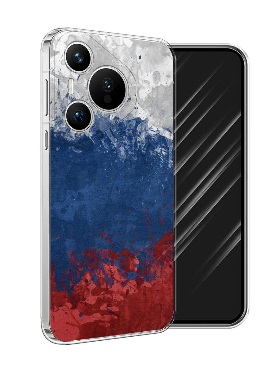 

Чехол Awog на Huawei Pura 70 "Флаг России неровный", Белый;синий;красный, 6124050-1