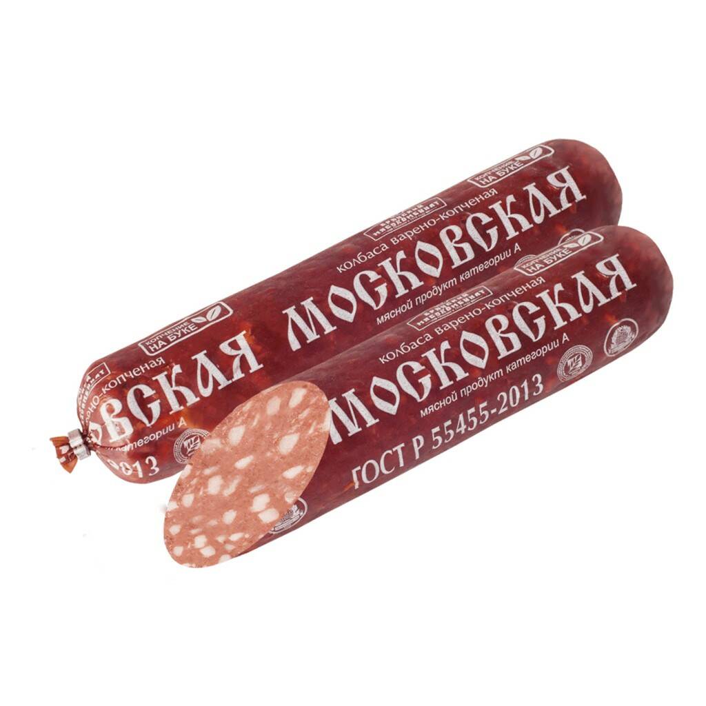

Колбаса колбаса гвмк московская гост в/к 400 г ао мясокомбинат гвардейский россия