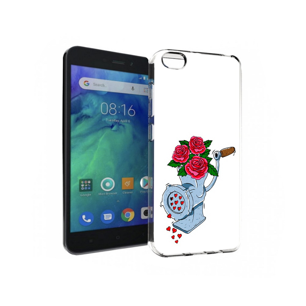 

Чехол MyPads Tocco для Xiaomi Redmi Go Цветочные сердца, Прозрачный, Tocco