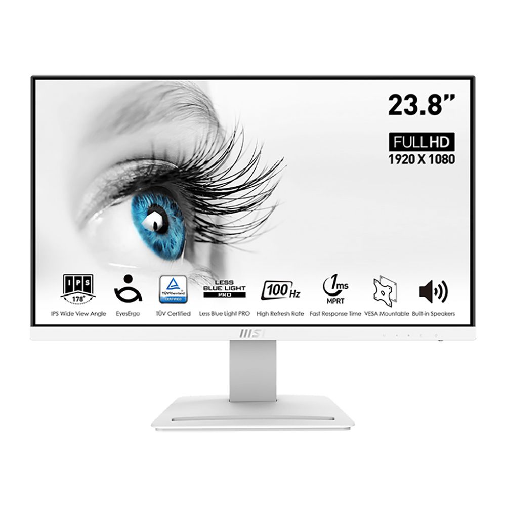 

23.8" Монитор MSI PRO MP243XW белый 100Hz 1920x1080 IPS, PRO MP243XW