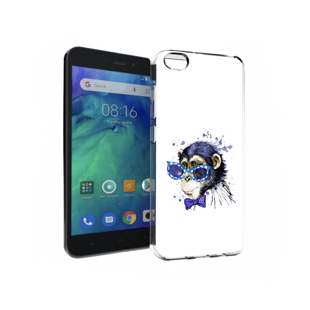 

Чехол MyPads Tocco для Xiaomi Redmi Go акварельная обезьяна, Прозрачный, Tocco