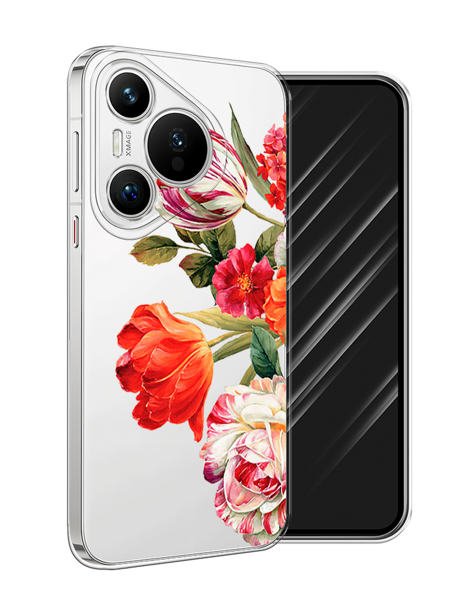 

Чехол Awog на Huawei Pura 70 "Весенний букет", Красный;розовый;зеленый, 6124050-1
