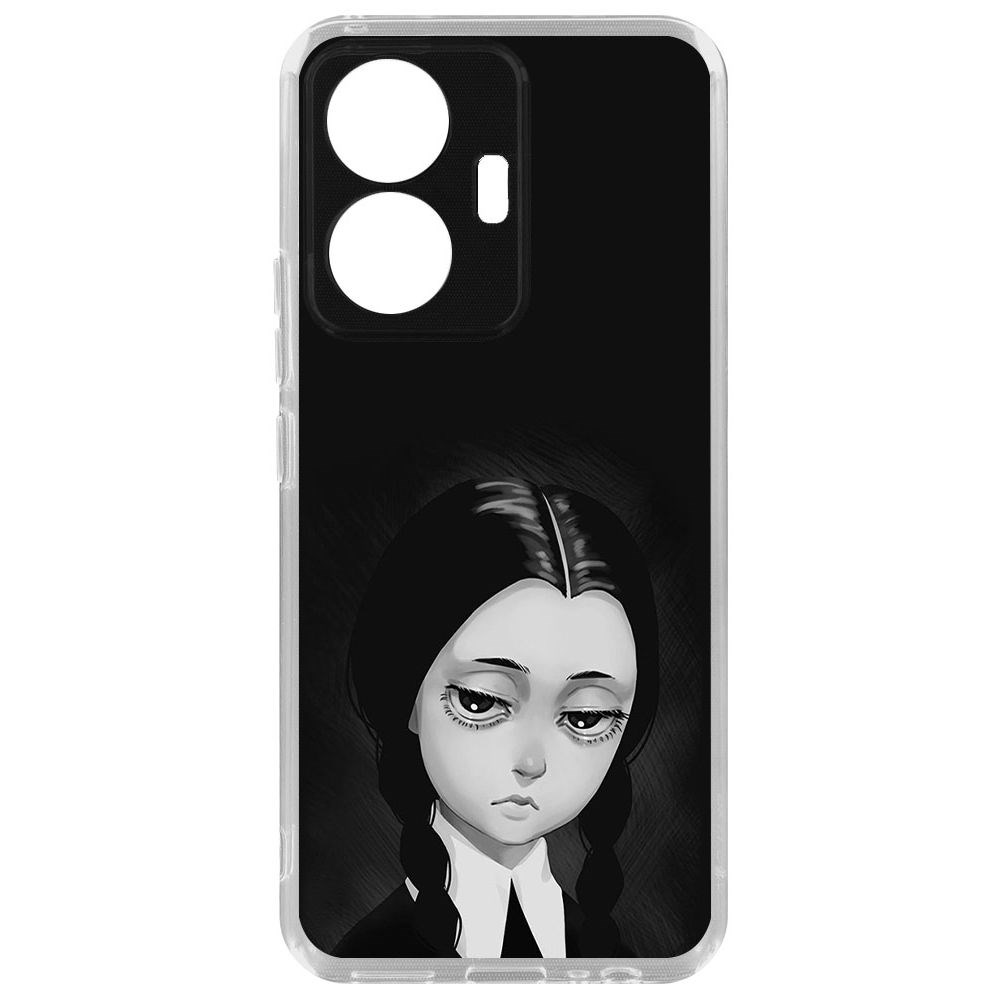 

Чехол-накладка Krutoff Clear Case Уэнсдей Аддамс - Рисованная Уэнсдей для Vivo T1, Прозрачный