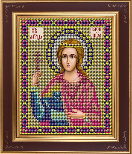 

Вышивка бисером GALLA COLLECTION Св. мученица Василиса 12х15 см, арт.М271