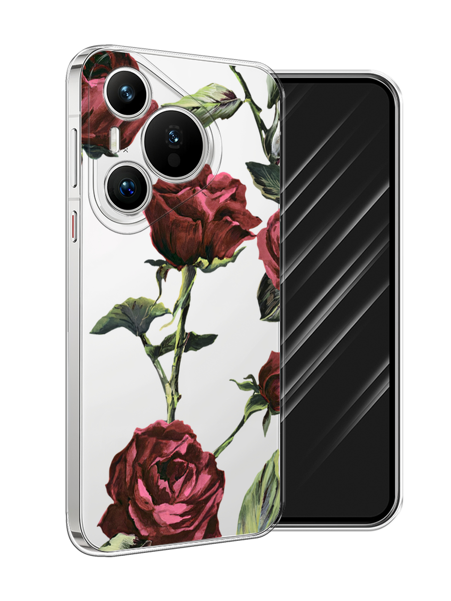 

Чехол Awog на Huawei Pura 70 "Бордовые розы фон", Бордовый, 6124050-1