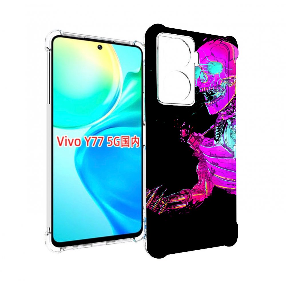 

Чехол MyPads скелет-робот-фиолетовый для Vivo Y77 5G, Прозрачный, Tocco