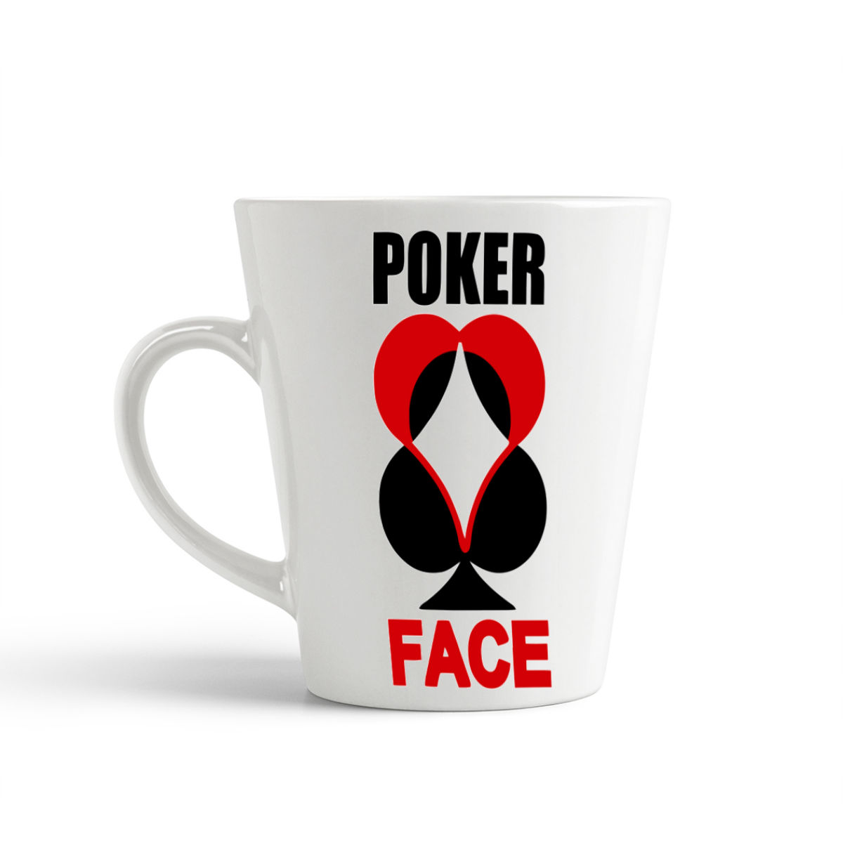 

Конусная кружка CoolPodarok Pocker face (бесстрастное лицо)
