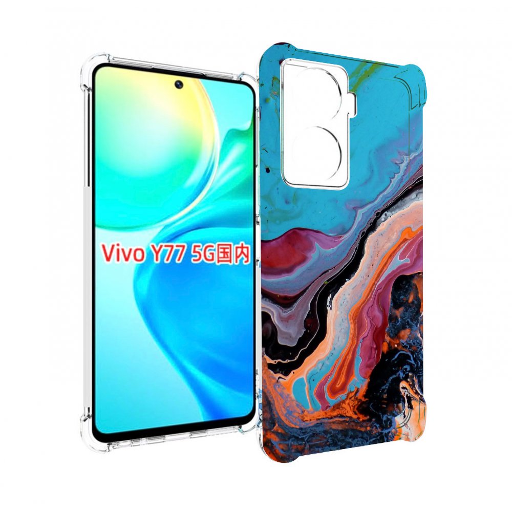 

Чехол MyPads смешанные краски для Vivo Y77 5G, Прозрачный, Tocco