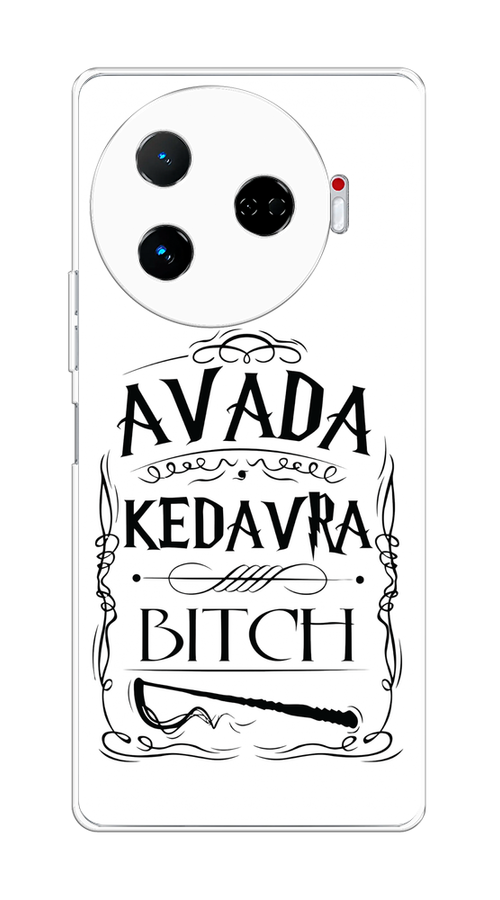 

Чехол на Tecno Camon 30 Pro 5G "Avada kedavra bitch", Белый;серый;черный, 305150-1