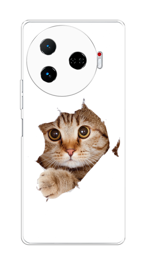 

Чехол на Tecno Camon 30 Pro 5G "Кот и бумага", Белый;коричневый, 305150-1