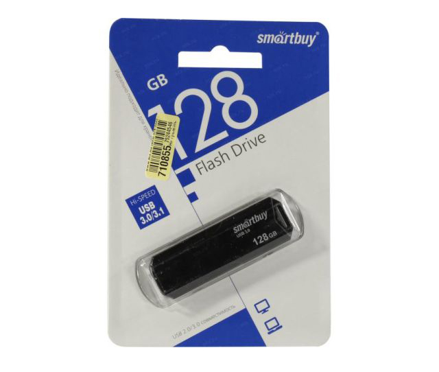 

Флешка SmartBuy CLUE black SB128GBCLU-K3 128GB, SB128GBCLU-K3