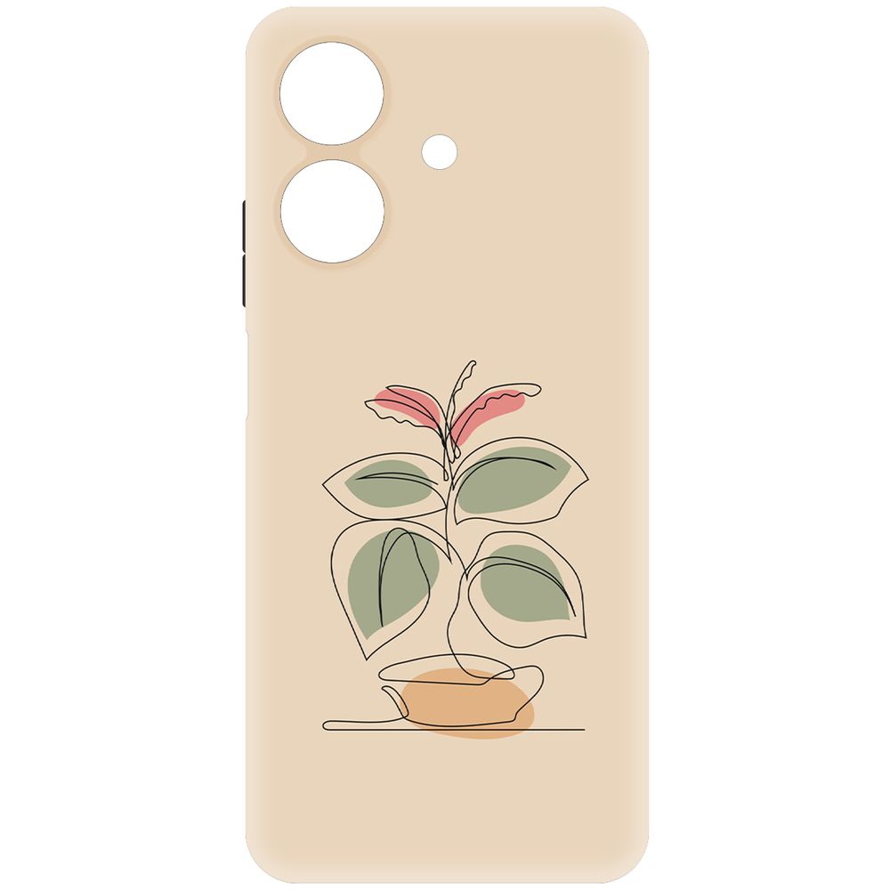 

Чехол-накладка Krutoff Soft Case Цветок для Realme Note 60X черный