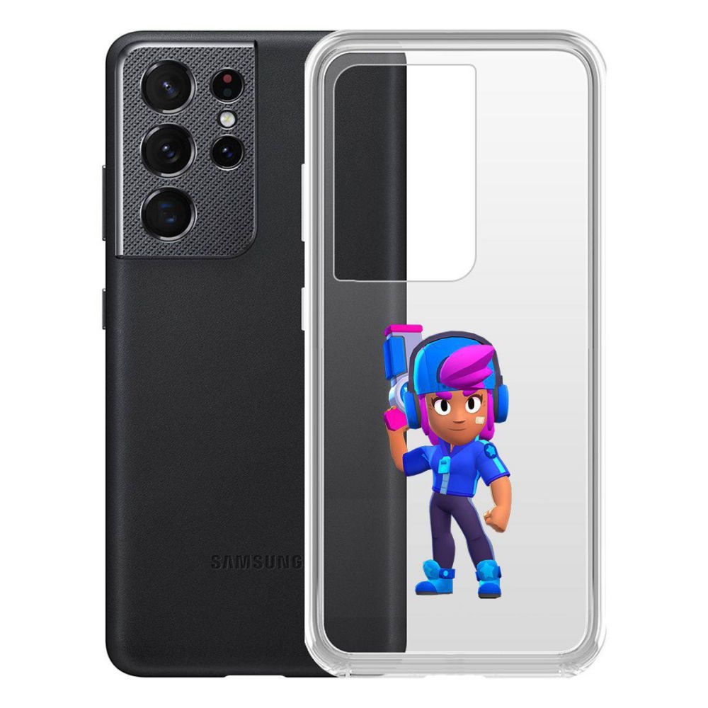 

Чехол-накладка Brawl Stars-Звёздная Шелли для Samsung Galaxy S21 Ultra (G998)