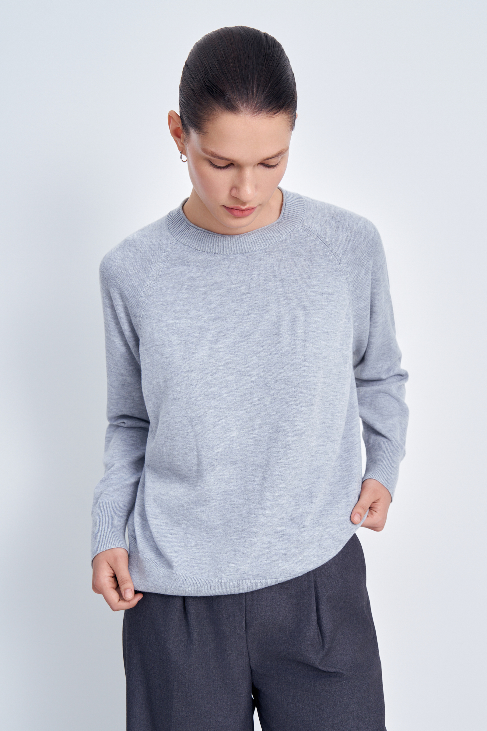 

Джемпер женский Finn Flare FAE11132 серый XL, FAE11132