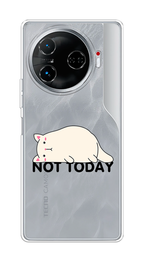 

Чехол на Tecno Camon 30 Pro 5G "Cat not today", Белый;розовый;черный, 305150-1