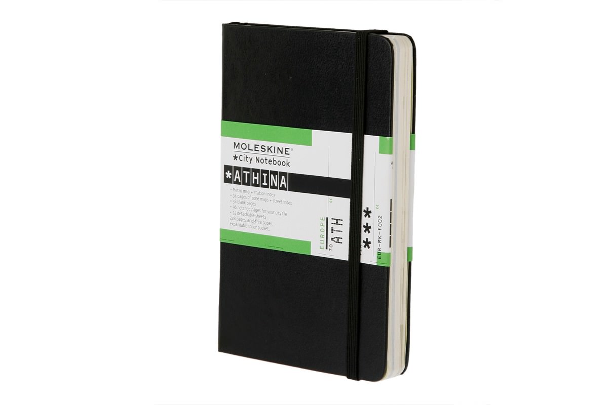 Записная книжка Moleskine Сity Notebook Athens Pocket черная