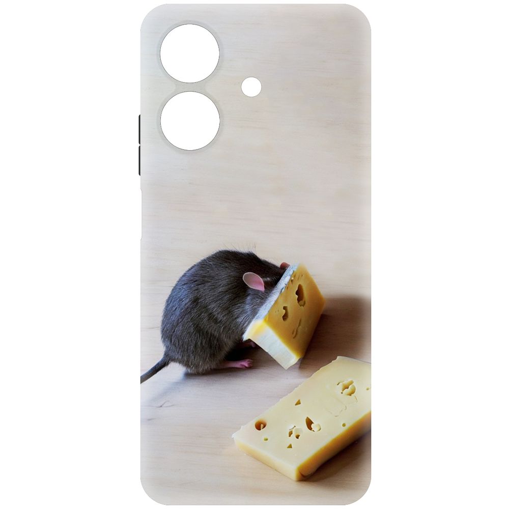 

Чехол-накладка Krutoff Soft Case Мышь и сыр для Realme Note 60X черный