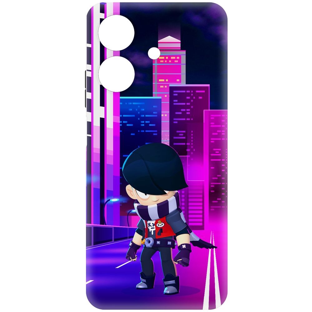 

Чехол-накладка Krutoff Soft Case Brawl Stars - Эдгар для Realme Note 60X черный