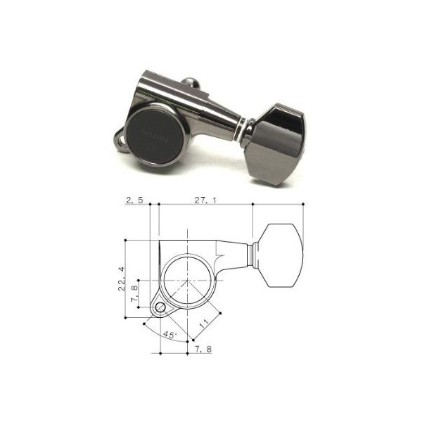 фото Колки гитарные gotoh sg381-hapm-07-ck-(l3+r3