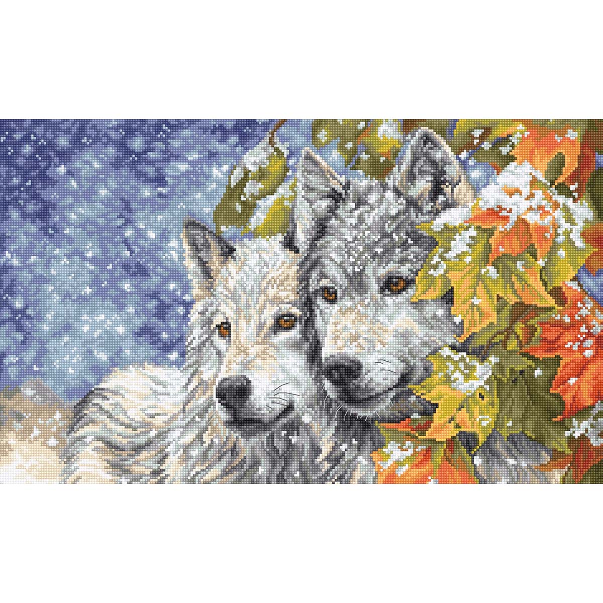 

Набор для вышивания крестом LetiStitch "Ранний снегопад", 38x28 см, арт. Leti 913