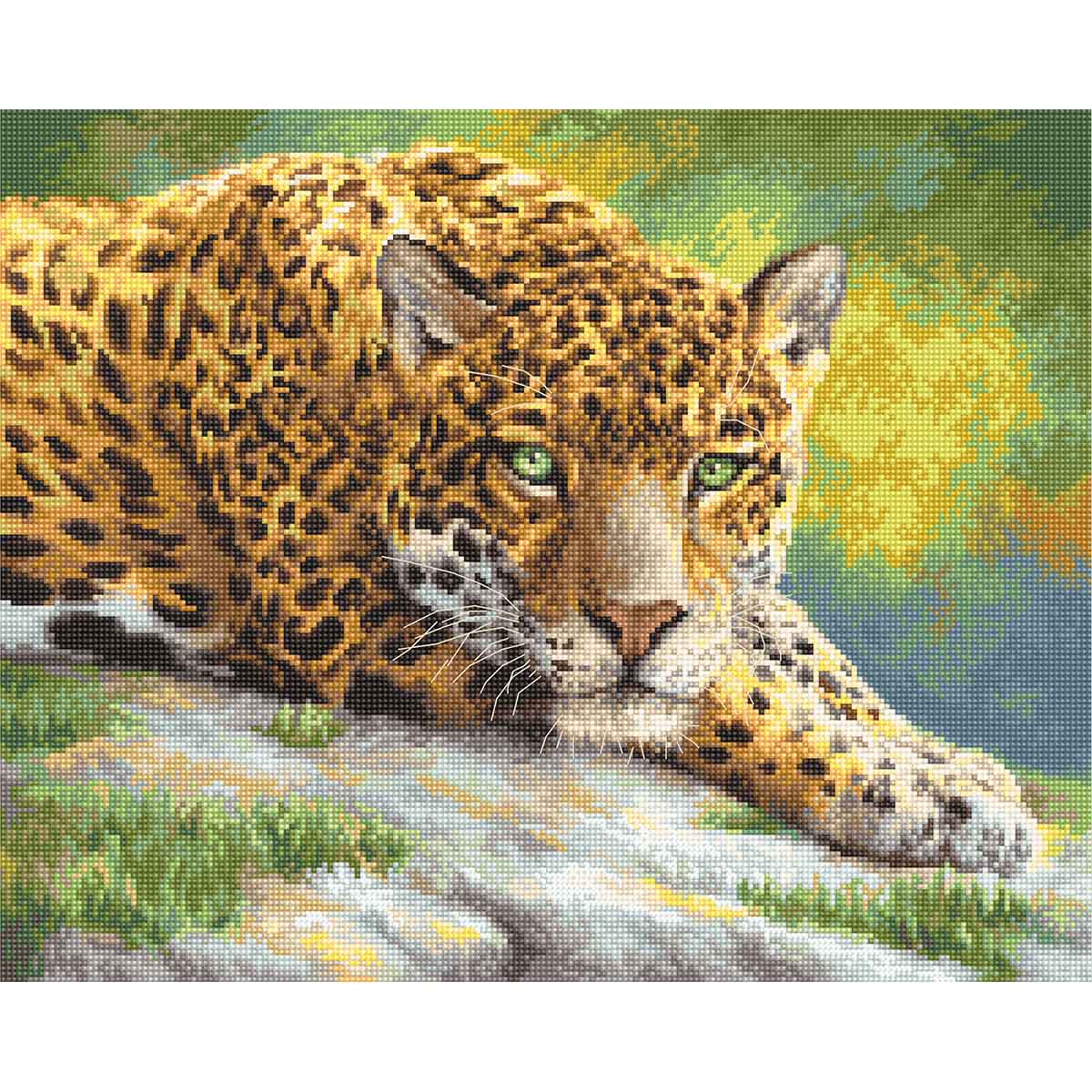 фото Набор для вышивания крестом letistitch "мирный ягуар", 32x25 см, арт. leti920