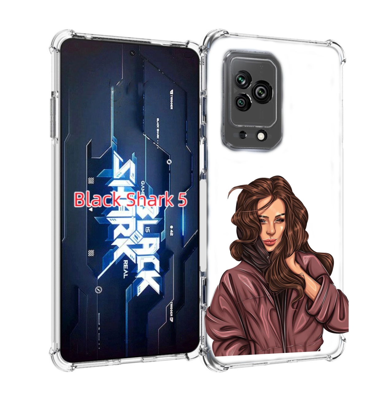 

Чехол MyPads Арт-рисунок-девушки для Xiaomi Black Shark 5, Прозрачный, Tocco
