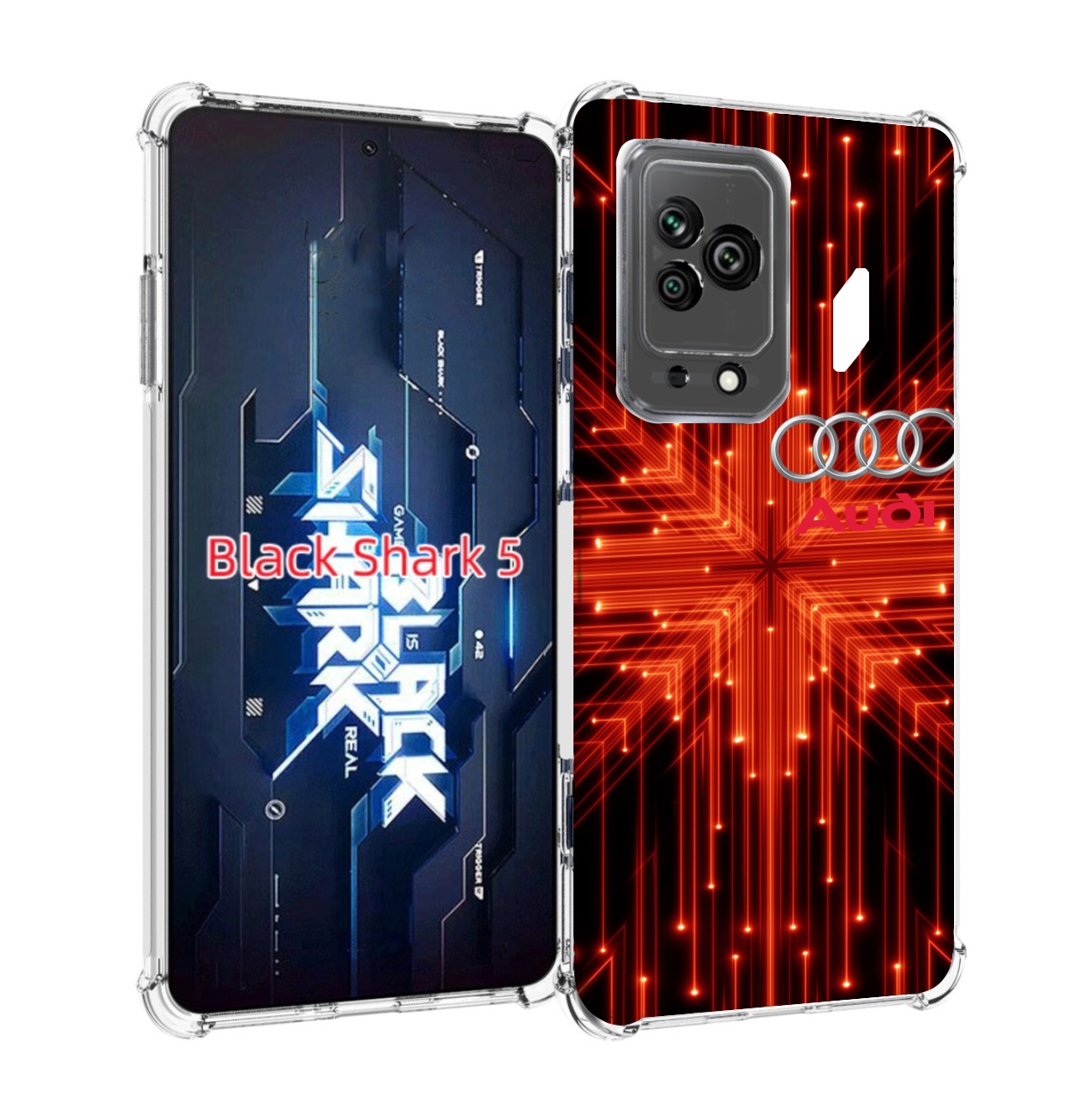 

Чехол MyPads Ауди-на-неоновом-фоне для Xiaomi Black Shark 5, Прозрачный, Tocco