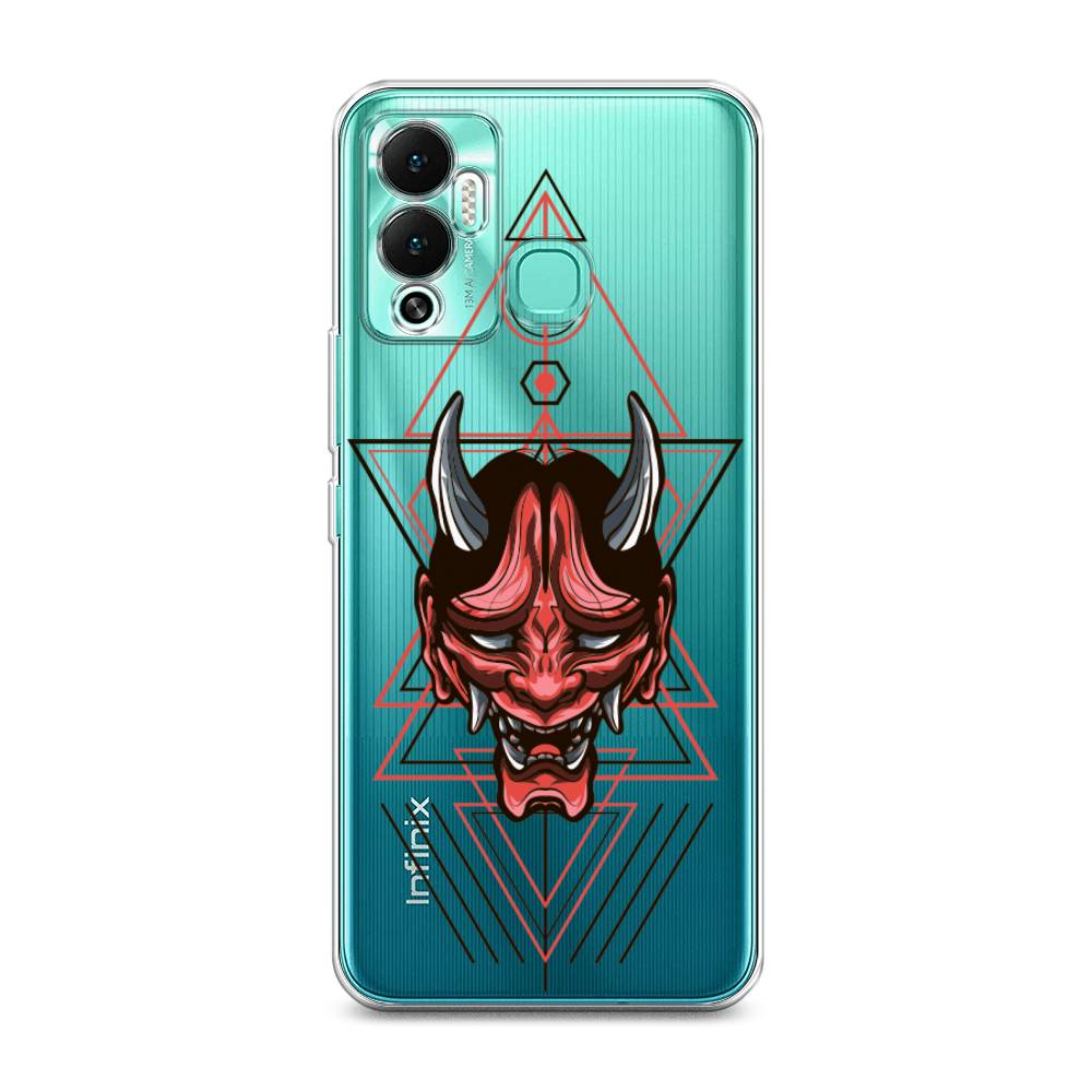 

Чехол на Infinix Hot 12 Play "Hanya Oni mask", Серый;красный;черный, 3101750-4