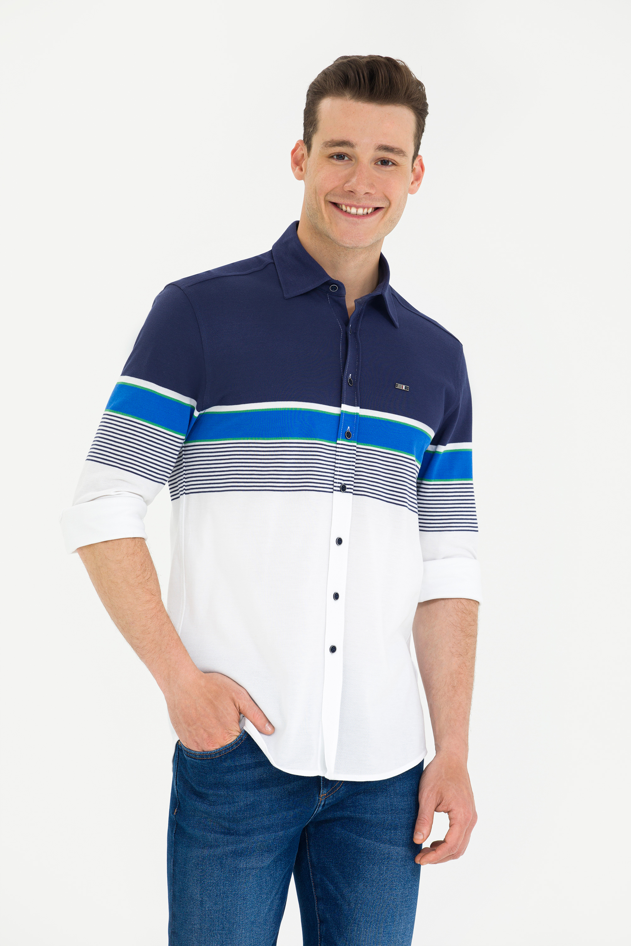 

Рубашка мужская U.S. POLO Assn. G081SZ0040ODISE белая M, Разноцветный, G081SZ0040ODISE