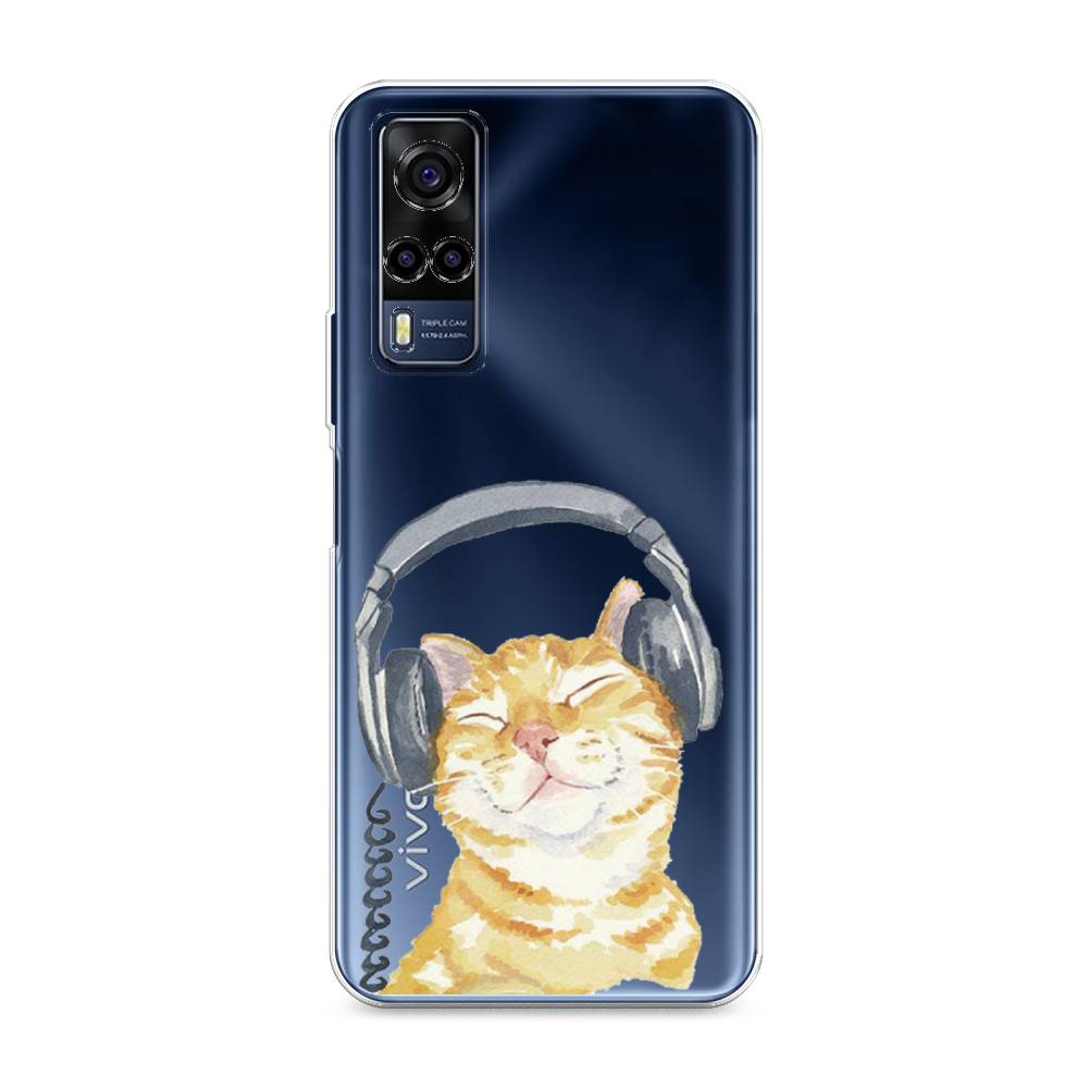 

Силиконовый чехол "Кот меломан" на Vivo Y53s 4G, Кот меломан