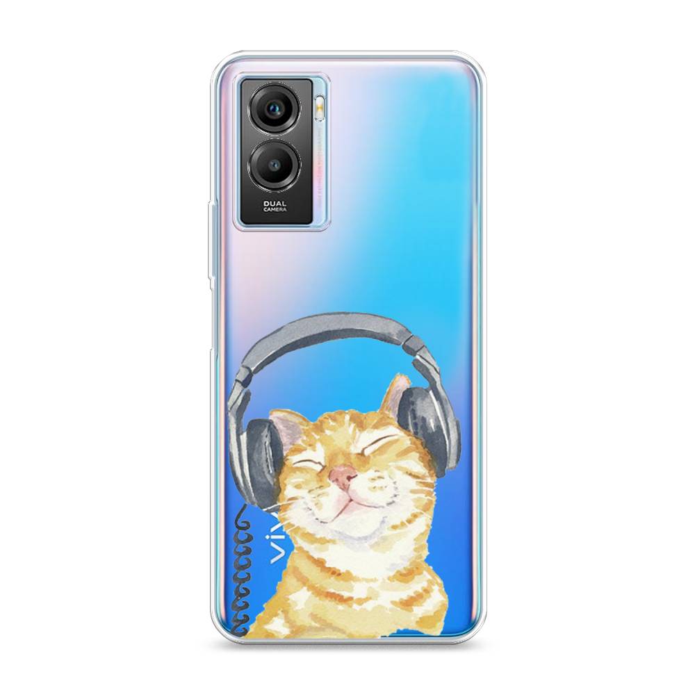 

Силиконовый чехол "Кот меломан" на Vivo Y55s 5G, Кот меломан