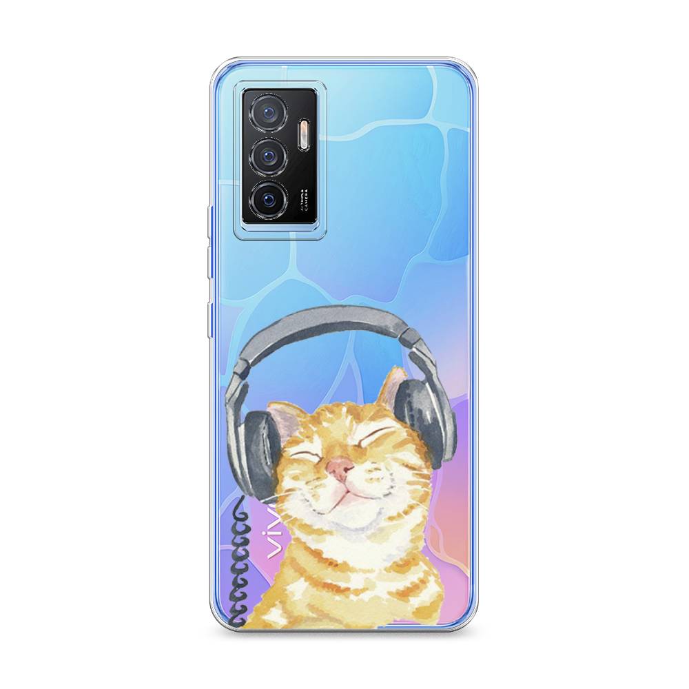 

Силиконовый чехол "Кот меломан" на Vivo Y75 4G, Кот меломан