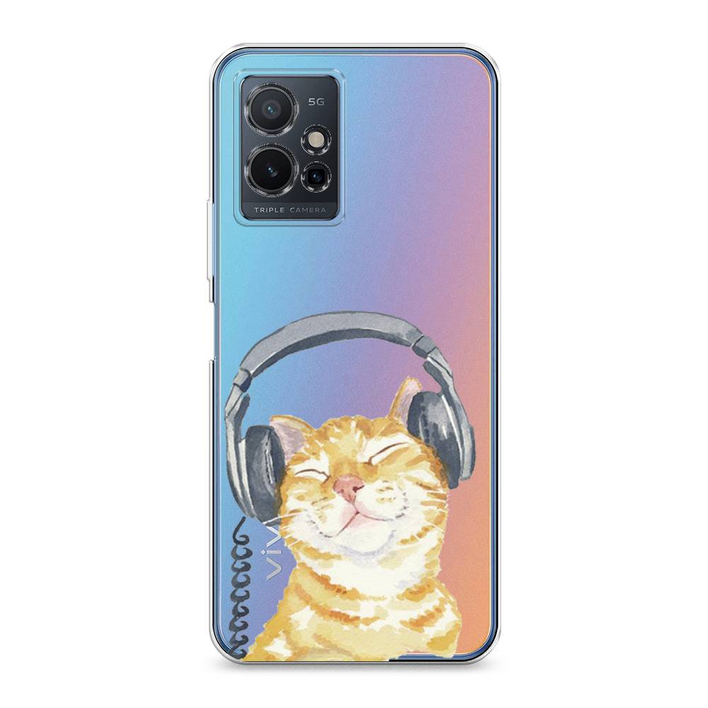 

Силиконовый чехол "Кот меломан" на Vivo Y75 5G, Кот меломан