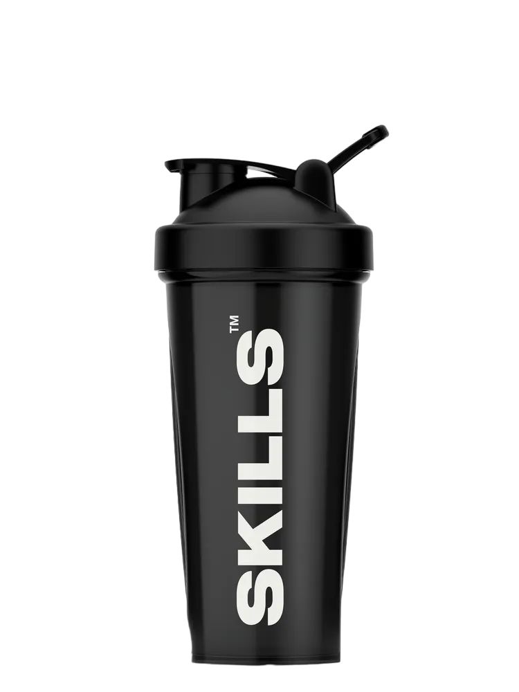Skills Nutrition шейкер спортивный Черный 600 мл с петлей для переноски, герметичным клапа