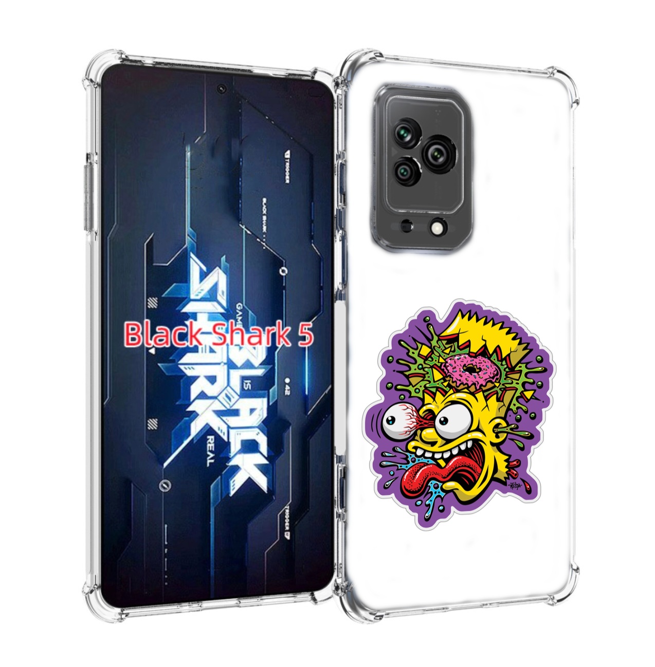 

Чехол MyPads Барт-Симпсон для Xiaomi Black Shark 5, Прозрачный, Tocco
