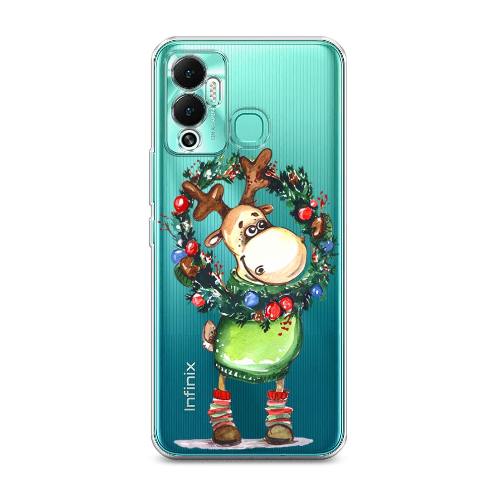

Чехол на Infinix Hot 12 Play "Олень с новогодним венком", 3101750-4