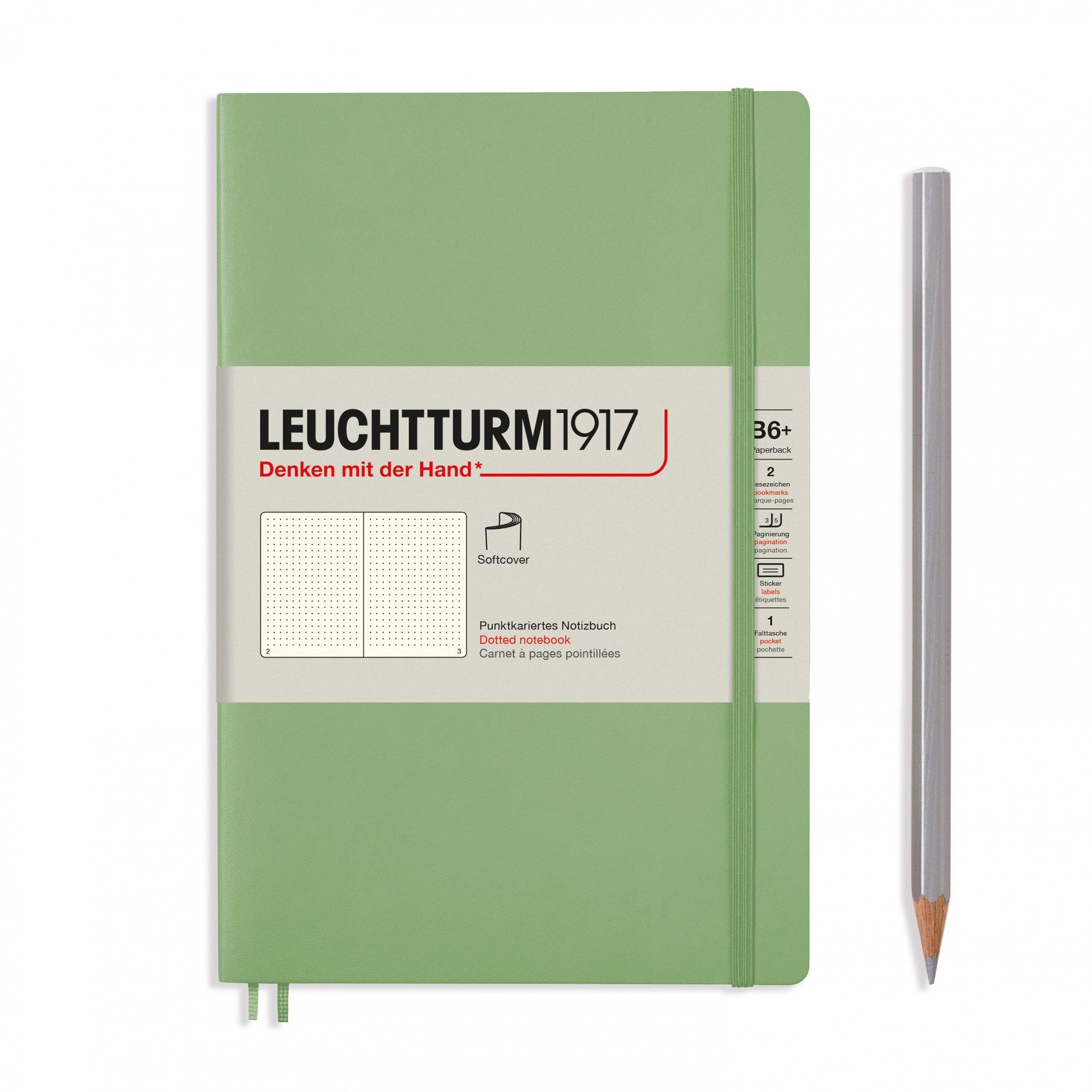 Записная книжка Leuchtturm1917 Muted Colours Sage Soft Cover пастельный зеленый B6+