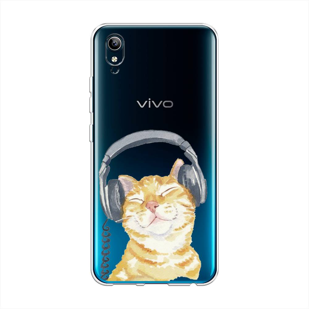 

Силиконовый чехол "Кот меломан" на Vivo Y91c, Кот меломан