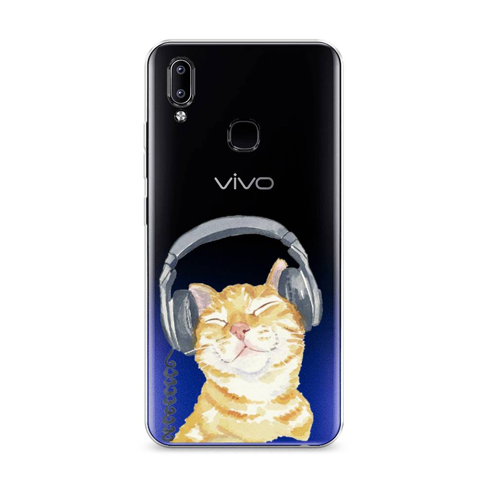 

Силиконовый чехол "Кот меломан" на Vivo Y93 Lite, Кот меломан