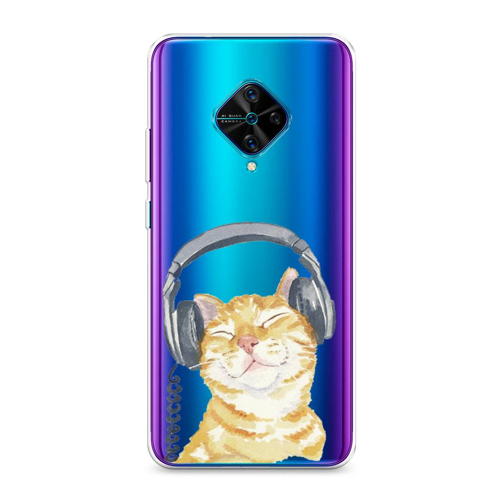 

Силиконовый чехол "Кот меломан" на Vivo Y9s, Кот меломан