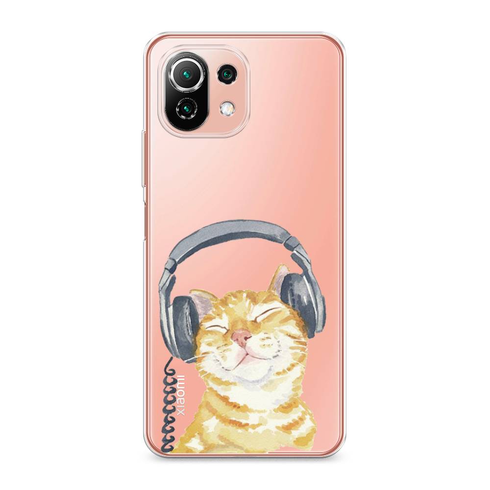 

Силиконовый чехол "Кот меломан" на Xiaomi 11 Lite 5G NE, Кот меломан