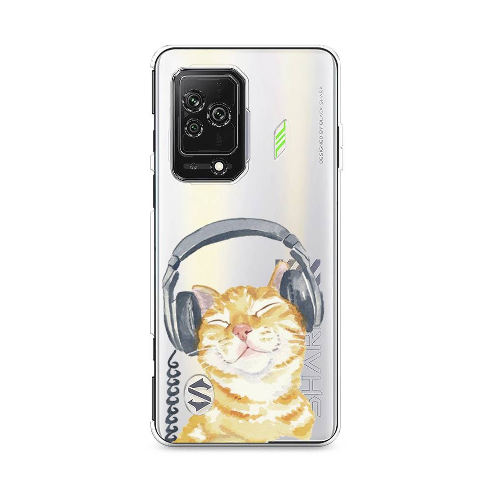 

Силиконовый чехол "Кот меломан" на Xiaomi Black Shark 5, Кот меломан