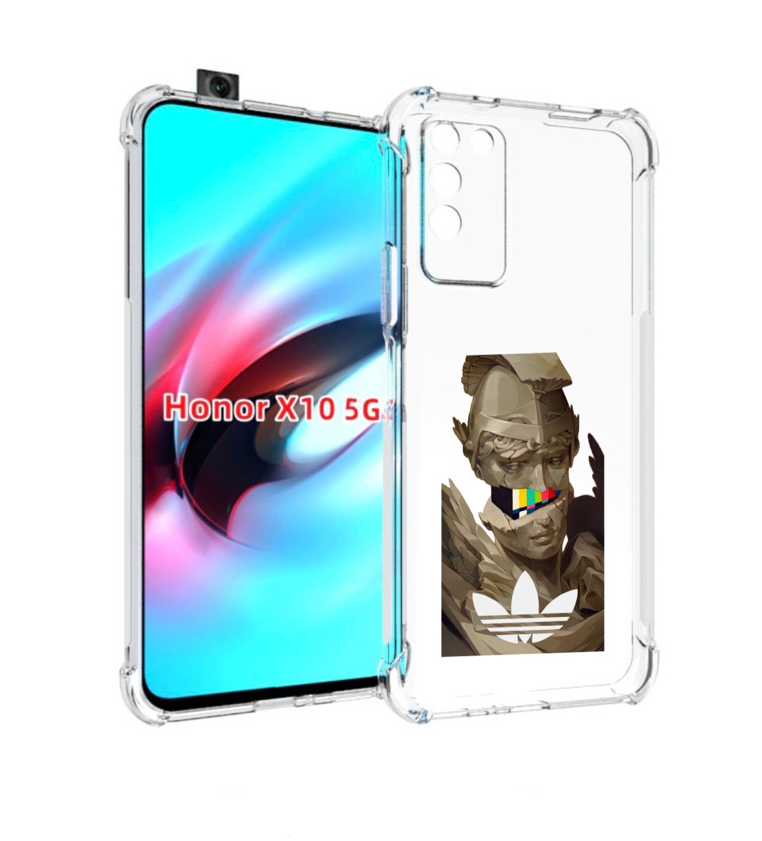 

Чехол MyPads статуя-адидас для Honor X10, Прозрачный, Tocco