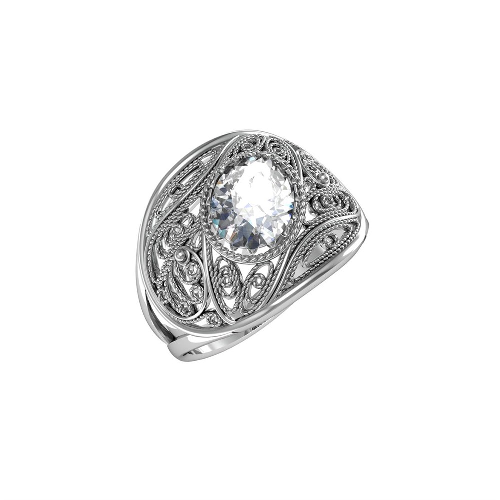 

Кольцо из серебра с фианитом р.18 ПРИВОЛЖСКИЙ ЮВЕЛИР 293009-FA11, 293009-FA11